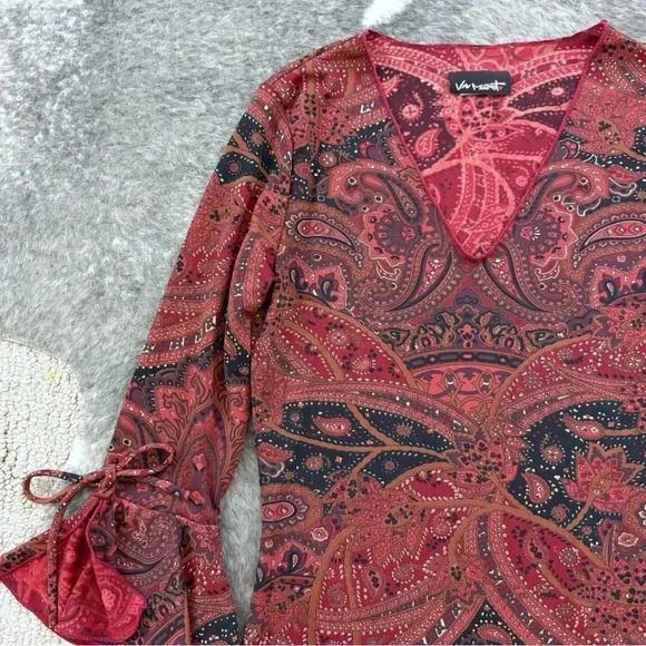 Vintage Y2K Paisley Blouse - Picture 2 of 11